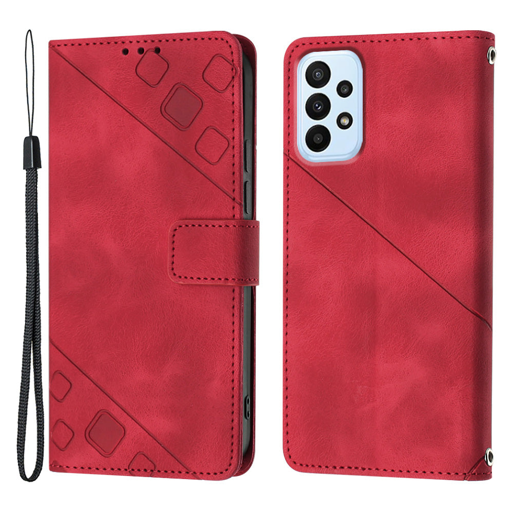 PT005 YB Imprinting Series-6 For Samsung Galaxy A73 5G Skin Touch PU Leather Phone Case Wallet Stand Cover PT005 YB Imprinting Series-6 For Samsung Galaxy A73 5G Skin Touch PU Leather Phone Case Wallet Stand Cover